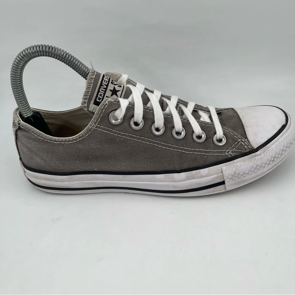 Converse Kids Chuck Taylor All Star-SZ 5Y-Grey Canvas Low Top Lace-Up Sneakers